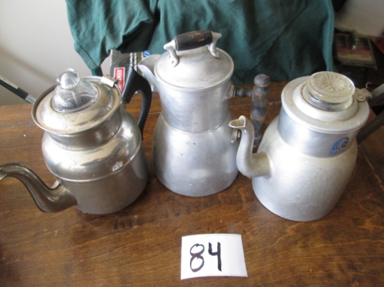 3x Vintage Coffee Pots
