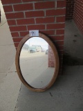 Oak Framed Oval Mirror