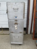 3x Aluminum Transport Cabinets With Cart