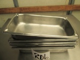 5x 1/3 Size Stainless Buffet Pans 2