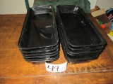 12 Black Plastic Deli Pans