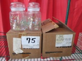 2x Cases Of 6 Libbey Floral Whisper Jars