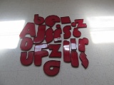 Assorted Red Plastic Sign Letters