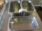 3x Third Size Stainless Steel Buffet Pans