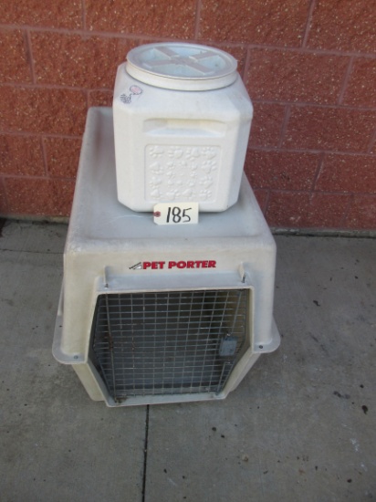 Large Pet Mate Pet Porter, And Food Container