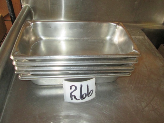 5x Third Size, 2.5" Deep Stainless Buffet Pans