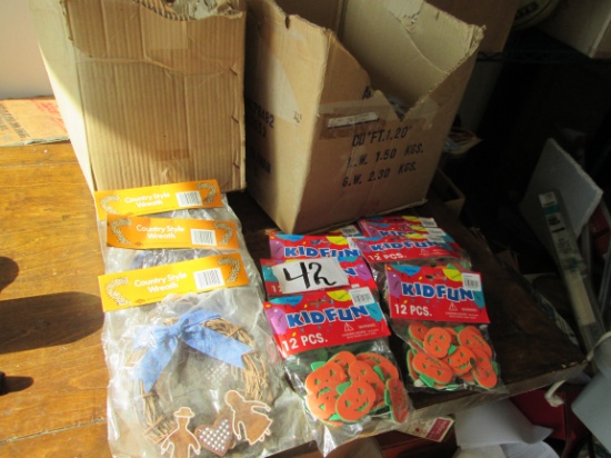 24 6" Fall Wreaths, And 48 Foam Kids Fun Packs