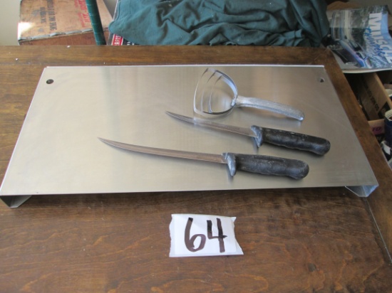 Heavy Stainless Steel Knife Rack, Knives, Duster