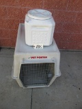 Large Pet Mate Pet Porter, And Food Container