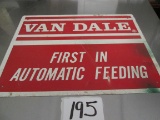 Vintage Tin Van Dale Farm Sign
