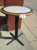 Pedastal Bar Height Table, Laminate Top