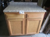 Oak Base Cabinet With Countertop