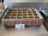 Wood Divided Pepsi Crate