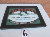Framed Advertising Sign