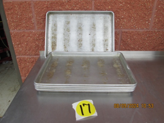 5 Aluminum Sheet 1/2 Size Baking Sheet Pans