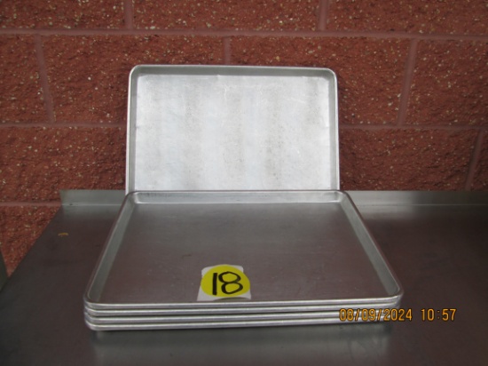 5 Aluminum Sheet 1/2 Size Baking Sheet Pans