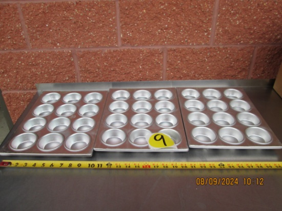 3 Aluminum Tart Muffin Tins