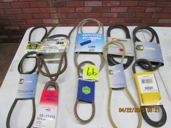 10 Asst. V Belts