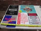 5 Asst. Metal Signs