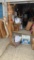 Coat rack foot massager and basket