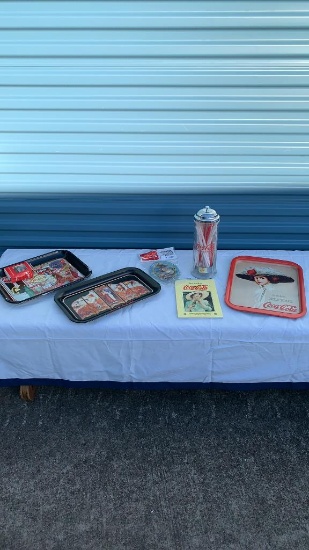 Coca-cola trays and misc