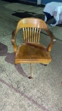 1 solid wood desk & chair