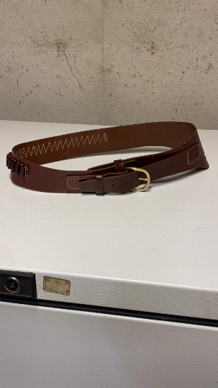 Leather bullet belt