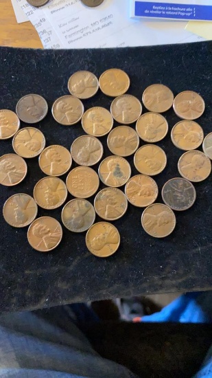 30 wheat pennies