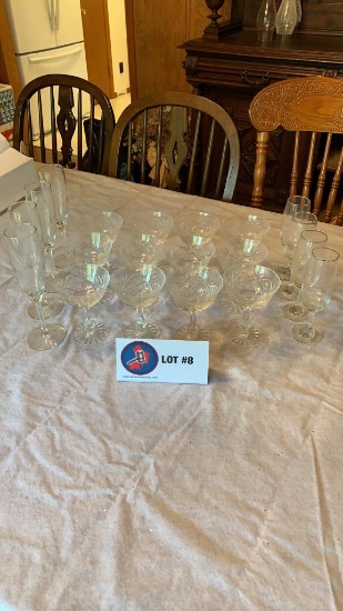 Stemware 12 piece plus misc stem ware