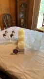 Misc stemware and frameless candles