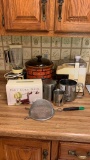 Juicer crock pot apple peeler and blender and misc