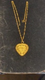 24 ct gold necklace with charmWeights 20 grams
