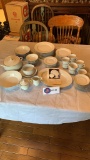 Lace Bouquet 9 piece China set with platter cream and sugar and gravy bowl