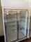 HUSSMANN 2-GLASS DOOR WHITE COOLER W/LEGS & CASTERS