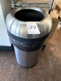 S/S BULLET TRASH RECEPTACLE