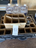 LOT - (29)GLASS CANDLE HOLDERS W/LIQUID CANDLE WAX FUEL