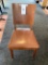 INSYNC DARK WOOD CHAIRS W/BROWN VINYL SEAT