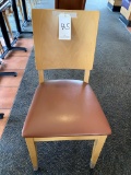 INSYNC LIGHT WOOD CHAIRS W/BROWN VINYL SEAT