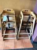 BLONDE WOOD HIGH-CHAIRS (WORN)