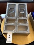 LOT - S/S CONDIMENT HOLDER W/PLASTIC INSERTS