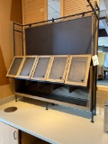 LOT - CUSTOM OAK & WROUGHT-IRON C/T STORAGE UNIT