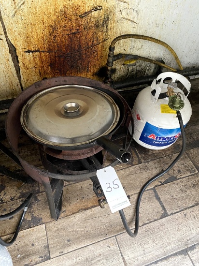 PROPANE BURNER W/TANK & HOSE