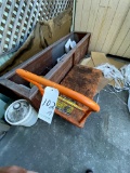 ORANGE METAL FLAT CART