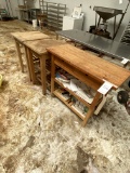 *LOT*(3)WOOD UTILITY TABLES