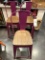 *EACH*RETRO PURPLE METAL STOOLS W/WOOD SEAT