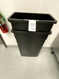 *EACH*BLACK PLASTIC TRASH RECEPTACLES