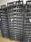 *LOT*(224)GRAY PLASTIC PRODUCT TRANSPORT TRAYS W/(8)DOLLIES MOD. NPL660B