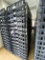 *LOT*(280)GRAY PLASTIC PRODUCT TRANSPORT TRAYS W/(10)DOLLIES MOD. NPL660B