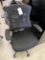 *EACH*BLACK FABRIC HI-TECH OFFICE ARM CHAIRS W/CASTERS