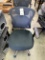 *EACH*BLACK FABRIC HI-TECH OFFICE ARM CHAIRS W/CASTERS